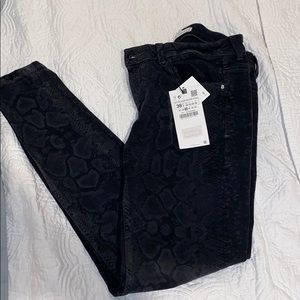Zara Snake Print Jeans NWT